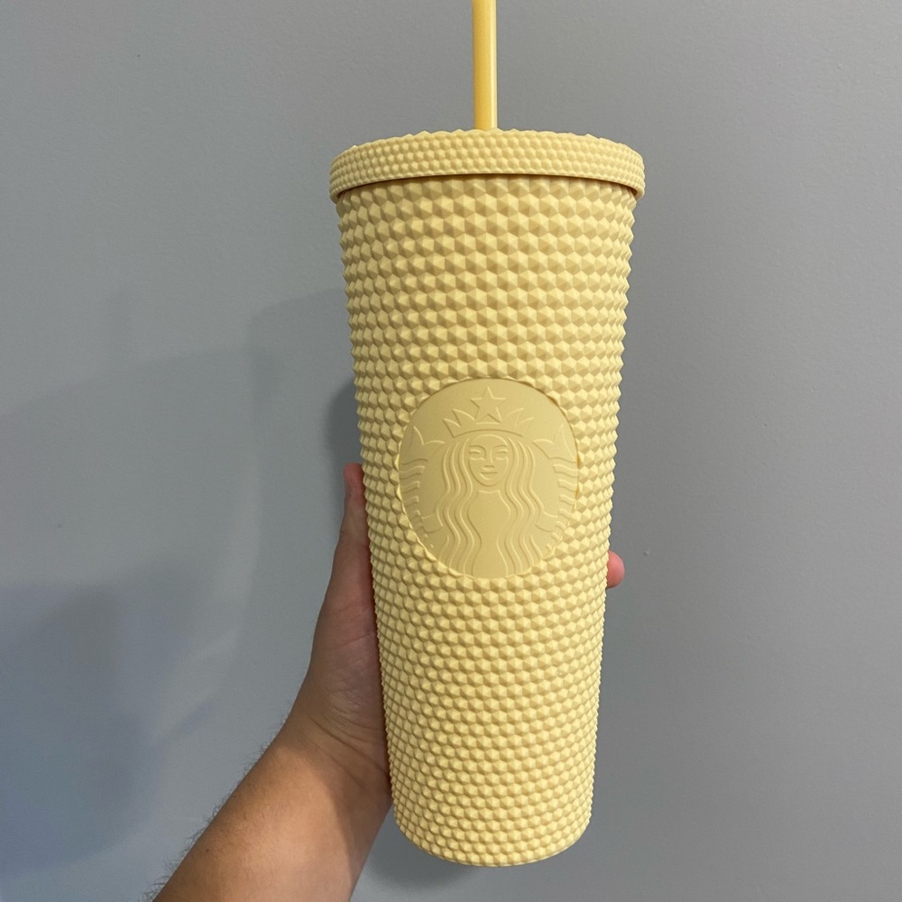 NWT Starbucks Pastel Yellow Venti Tumbler